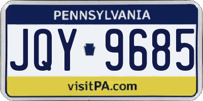 PA license plate JQY9685