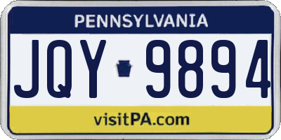 PA license plate JQY9894
