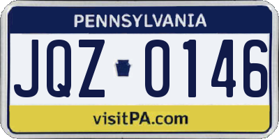 PA license plate JQZ0146