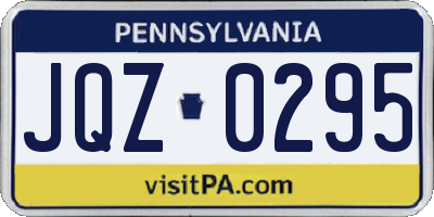 PA license plate JQZ0295