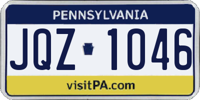 PA license plate JQZ1046