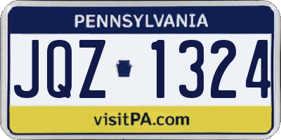 PA license plate JQZ1324