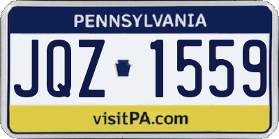 PA license plate JQZ1559