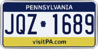 PA license plate JQZ1689