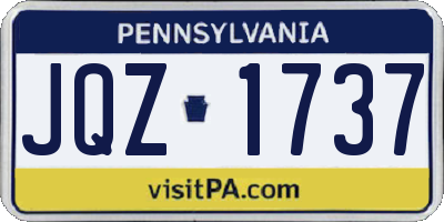PA license plate JQZ1737