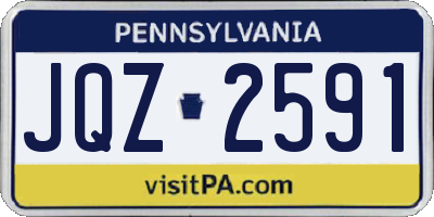 PA license plate JQZ2591