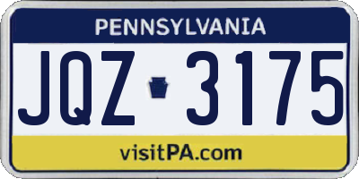 PA license plate JQZ3175