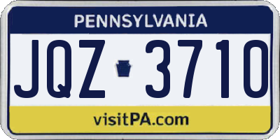 PA license plate JQZ3710
