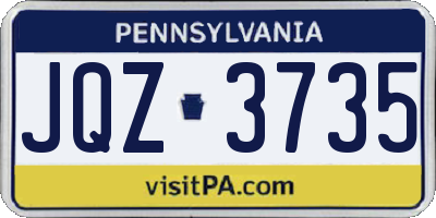 PA license plate JQZ3735