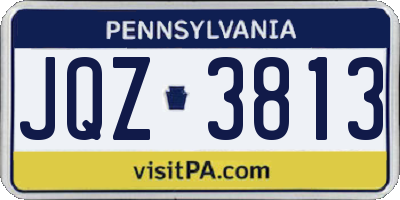 PA license plate JQZ3813
