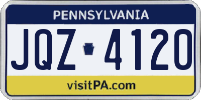 PA license plate JQZ4120