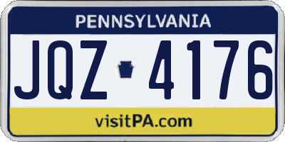 PA license plate JQZ4176