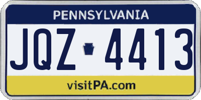 PA license plate JQZ4413