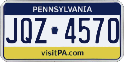 PA license plate JQZ4570