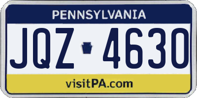 PA license plate JQZ4630