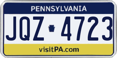 PA license plate JQZ4723