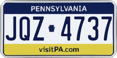 PA license plate JQZ4737