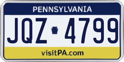 PA license plate JQZ4799