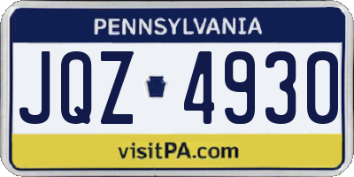 PA license plate JQZ4930