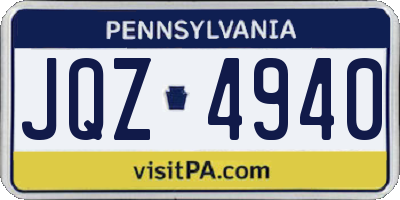 PA license plate JQZ4940