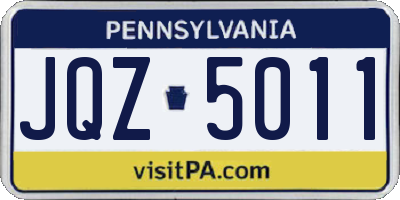PA license plate JQZ5011
