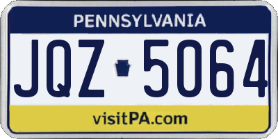 PA license plate JQZ5064