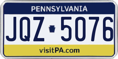 PA license plate JQZ5076
