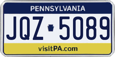 PA license plate JQZ5089