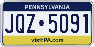 PA license plate JQZ5091