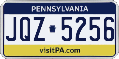 PA license plate JQZ5256