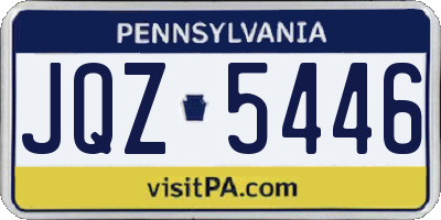 PA license plate JQZ5446