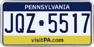 PA license plate JQZ5517