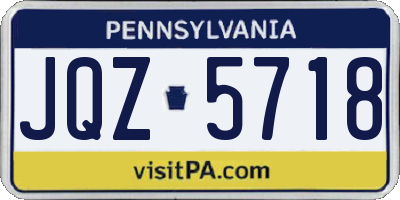 PA license plate JQZ5718