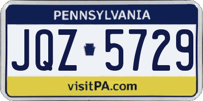 PA license plate JQZ5729