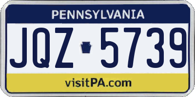 PA license plate JQZ5739