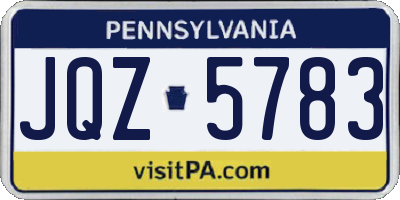 PA license plate JQZ5783