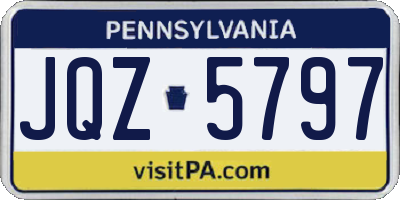 PA license plate JQZ5797