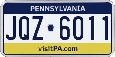 PA license plate JQZ6011
