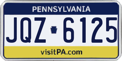 PA license plate JQZ6125