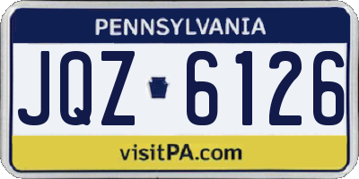 PA license plate JQZ6126