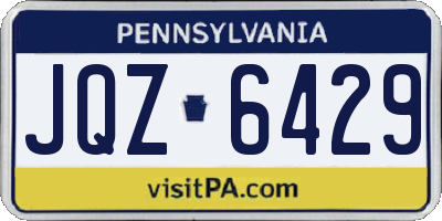 PA license plate JQZ6429