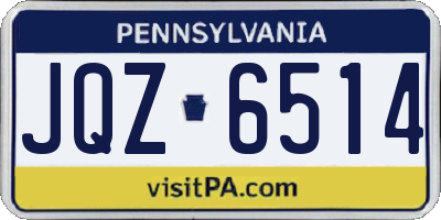 PA license plate JQZ6514