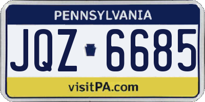 PA license plate JQZ6685