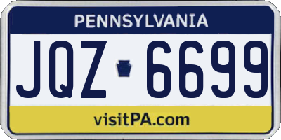 PA license plate JQZ6699