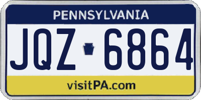 PA license plate JQZ6864
