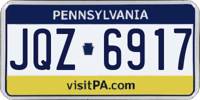 PA license plate JQZ6917