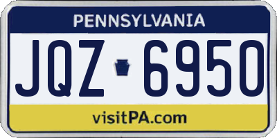 PA license plate JQZ6950