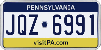 PA license plate JQZ6991