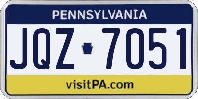 PA license plate JQZ7051