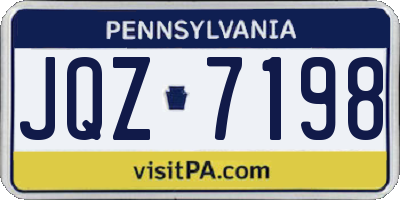 PA license plate JQZ7198